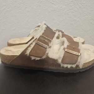 Birkenstock Women's Brown Shearling Mules